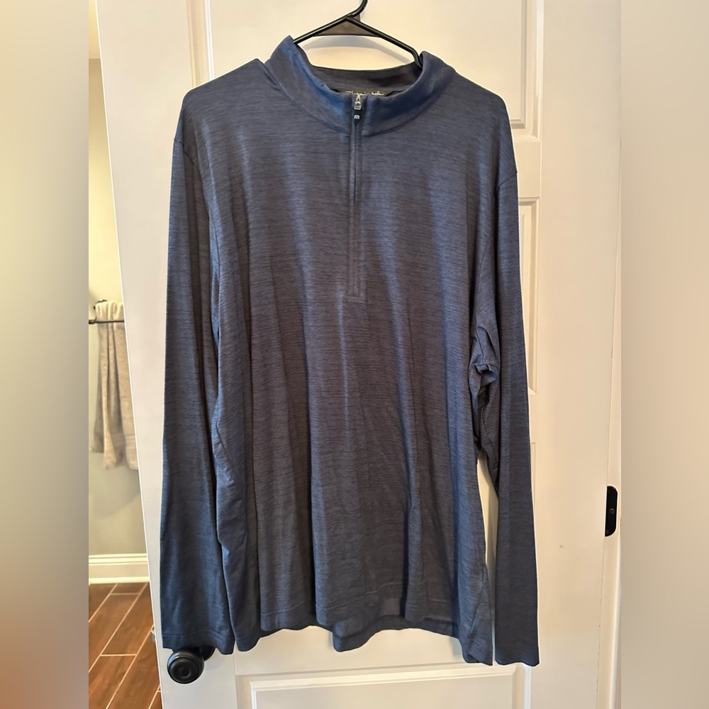Blue Travis mathew quarter zip